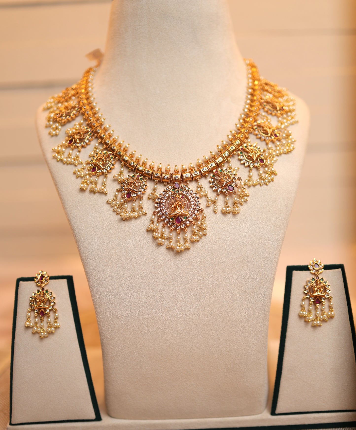 Sharvani Temple Necklace Set