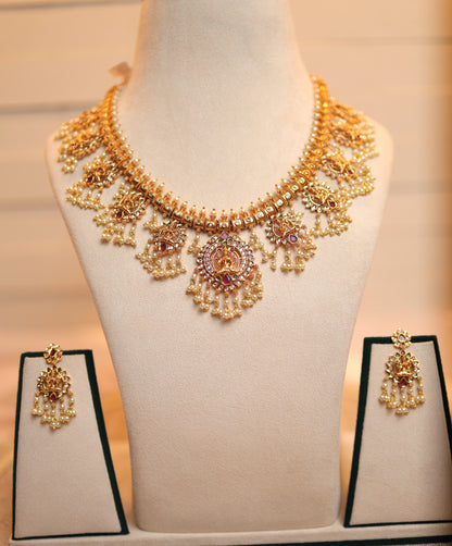 Sharvani Temple Necklace Set