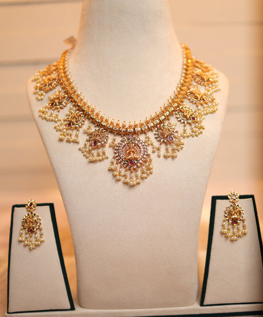 Sharvani Temple Necklace Set