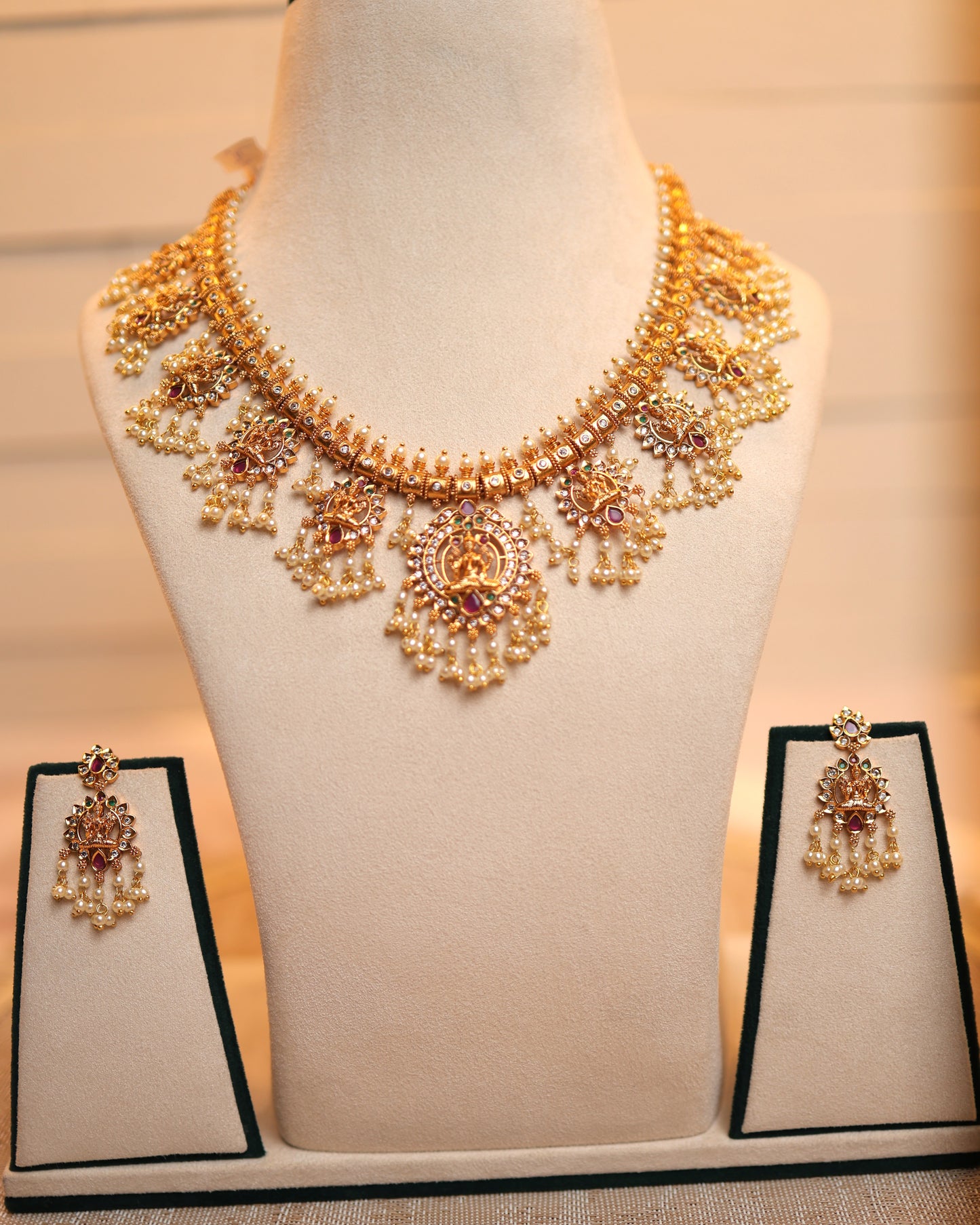 Sharvani Temple Necklace Set