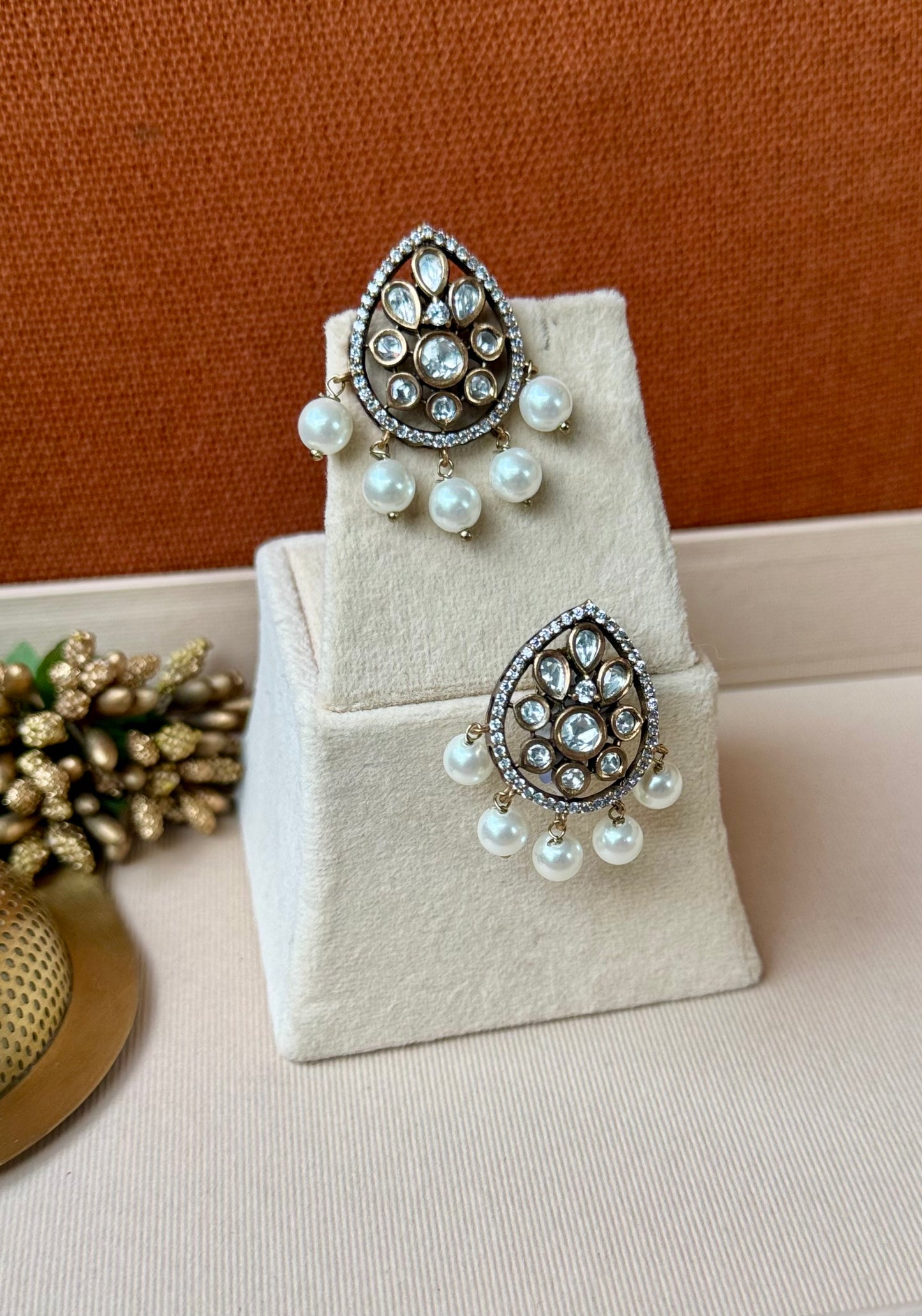 Pearl Dewdrop Polki Tops