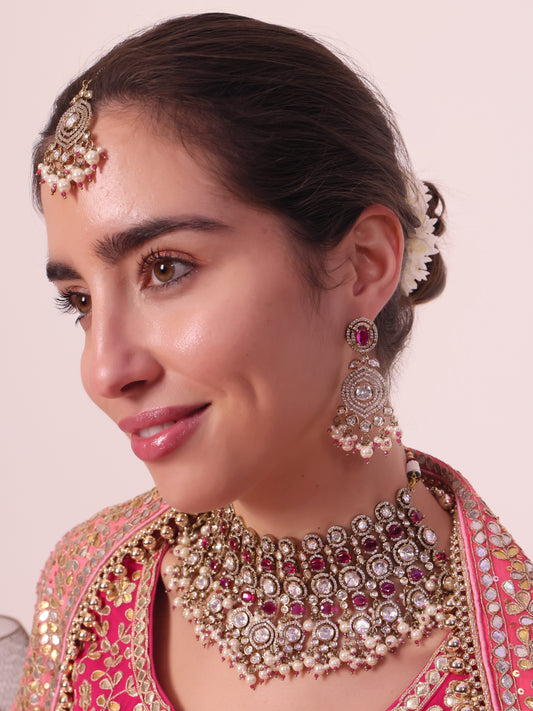 Roselle Heirloom Kundan Choker Set