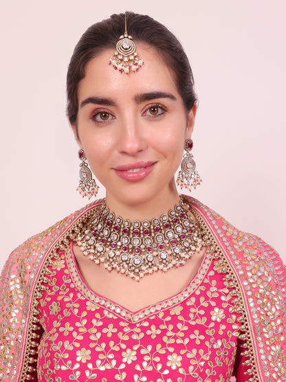 Roselle Heirloom Kundan Choker Set