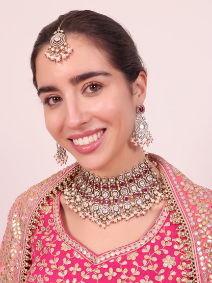 Roselle Heirloom Kundan Choker Set