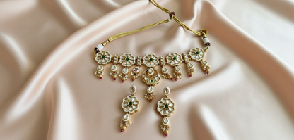 Ziva Floral Kundan Jewellery Set