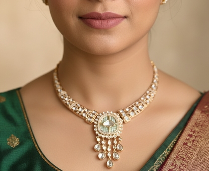 Mint Tara Kundan Jewellery Set