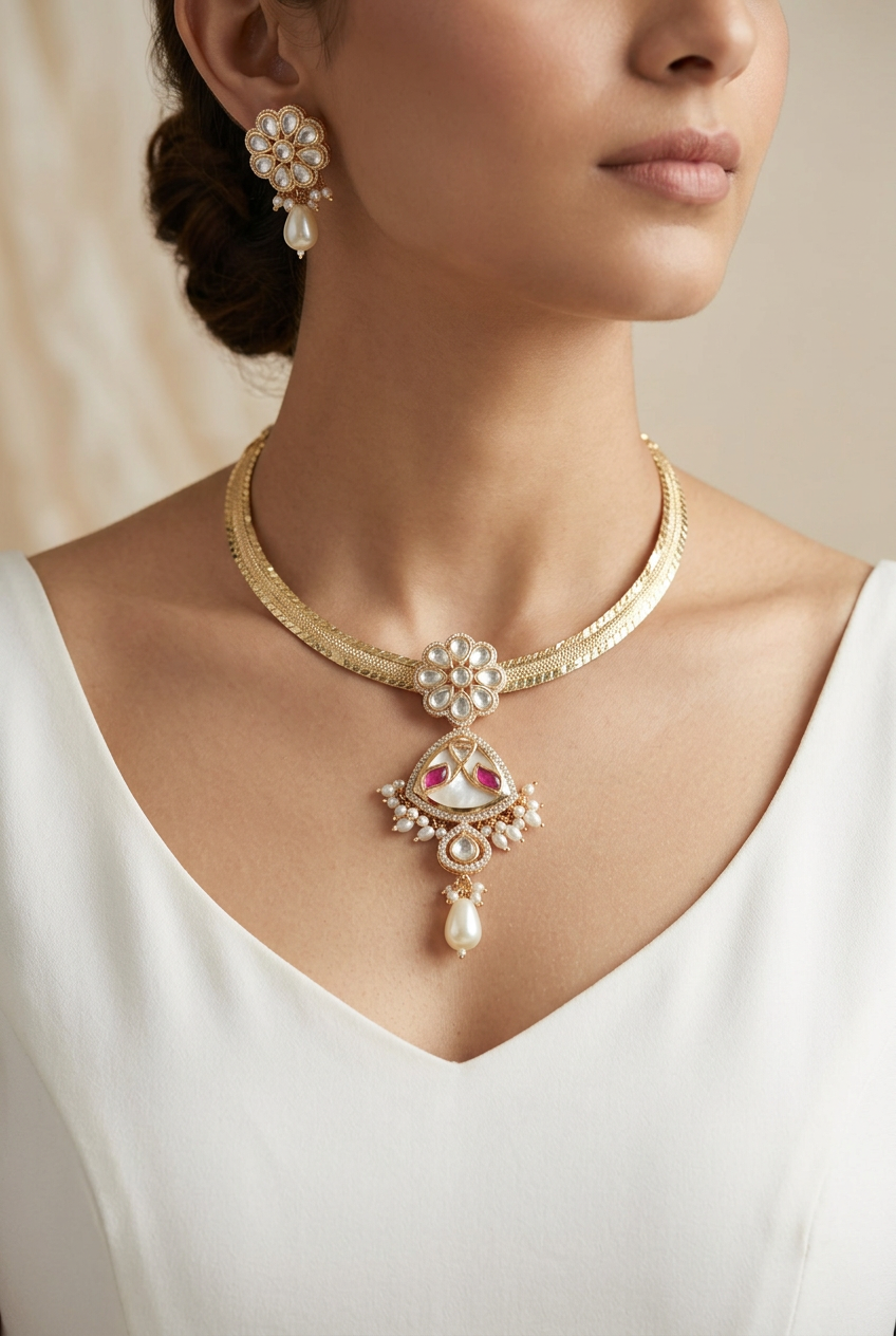 Ivory Fleur Jewellery Set