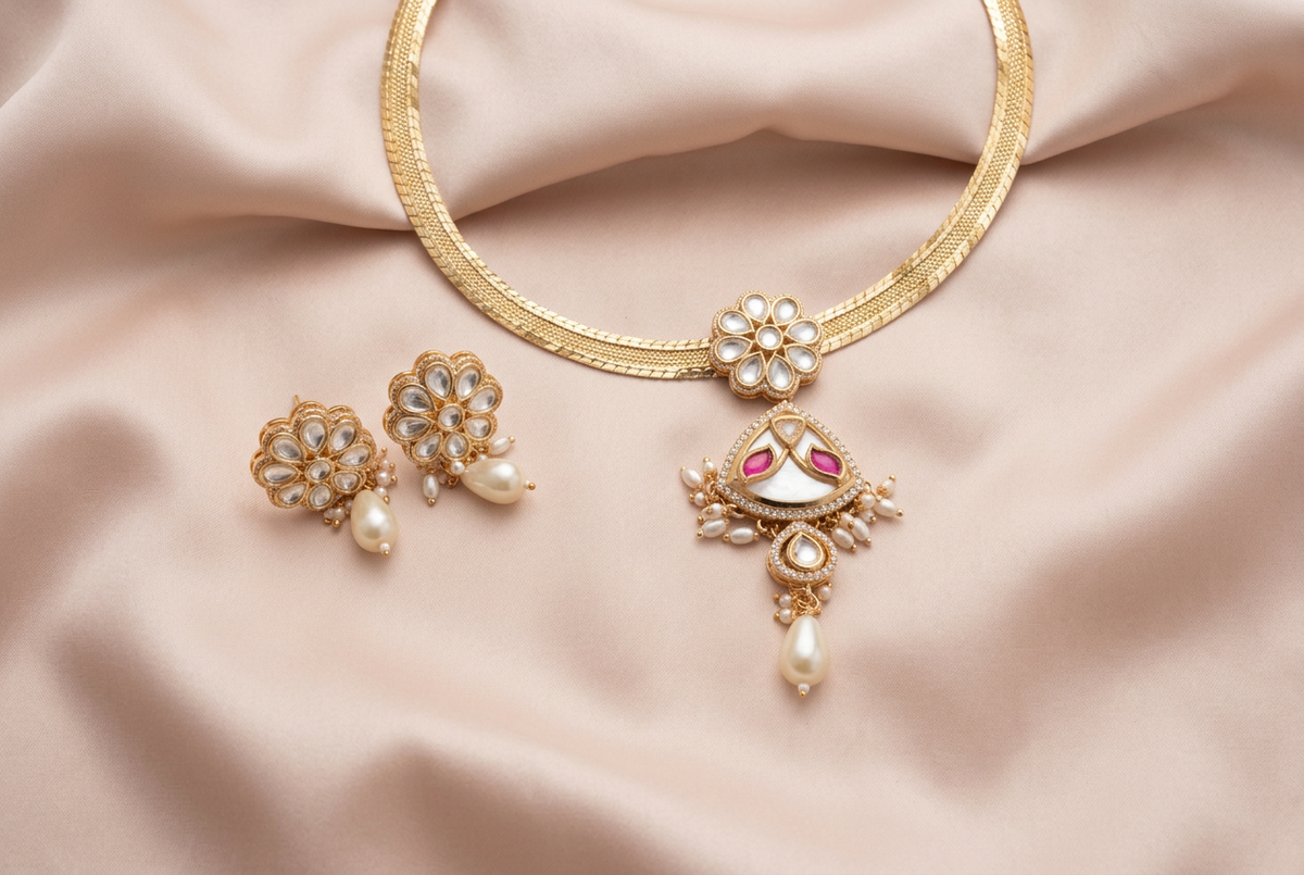 Ivory Fleur Jewellery Set