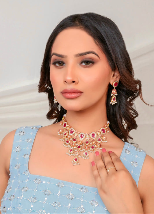 Ruby Mehvah Jadau Jewellery Set
