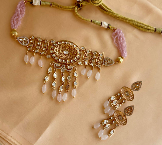 Pink Gulabi Adaa Kundan Choker Set