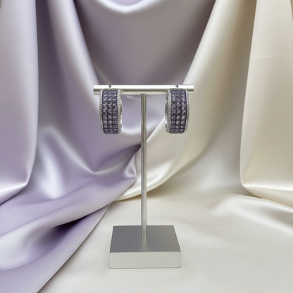 Lavelle Amethyst American Diamond Hoops