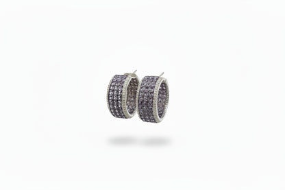 Lavelle Amethyst American Diamond Hoops