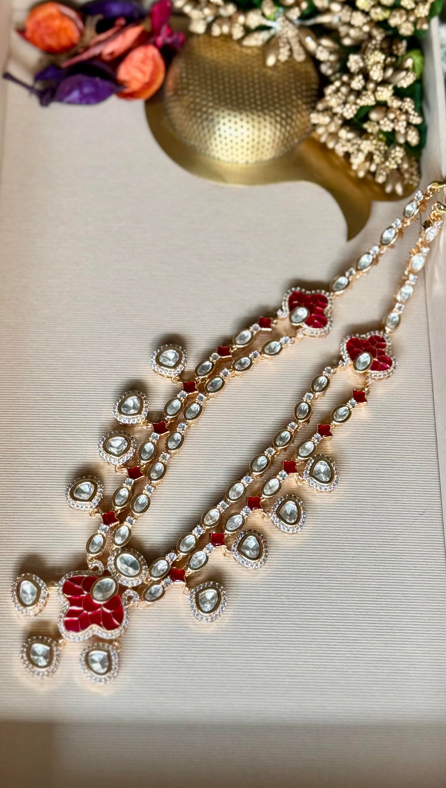 Ruby Zehra Crystal Jewellery Set