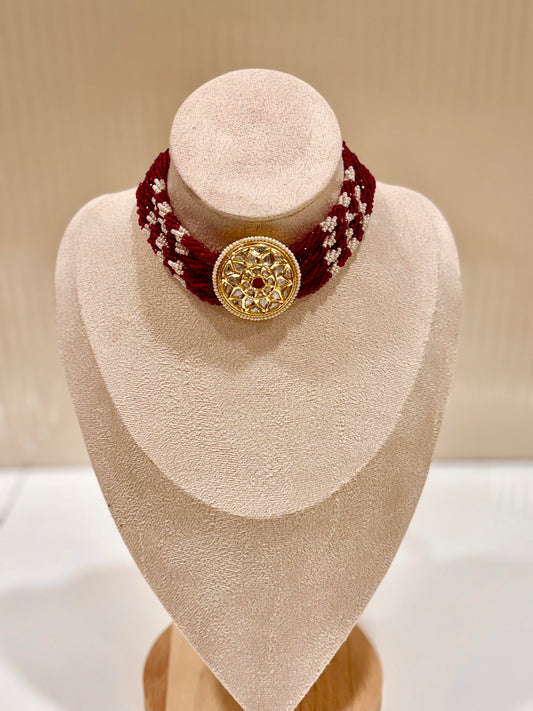 Ruby Choker Jewellery Set