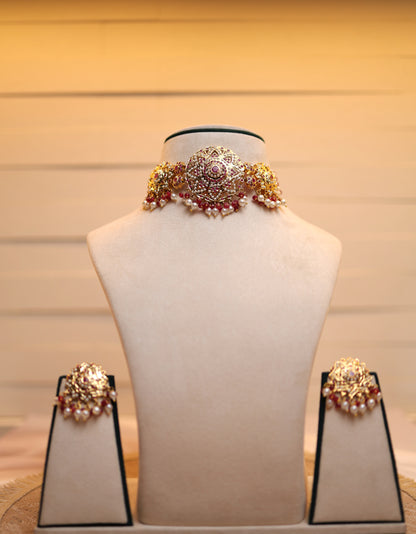 Arzani Ruby Red Choker Set