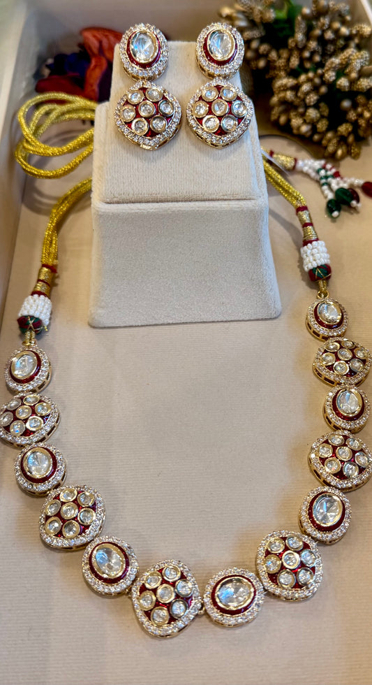 Red Zareen Glow Jewellery Set