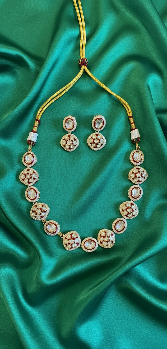 Red Zareen Glow Jewellery Set