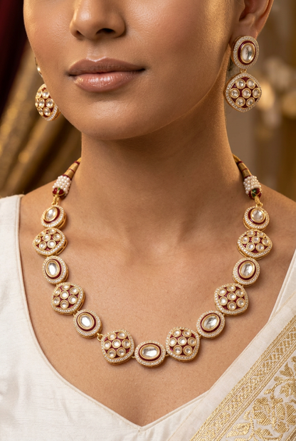 Red Zareen Glow Jewellery Set