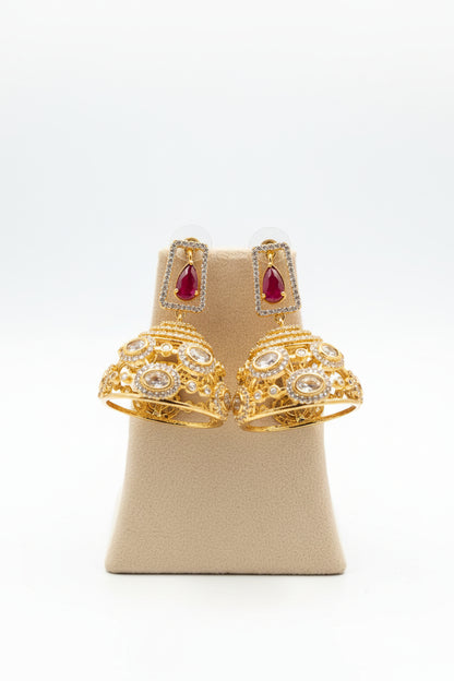 Ruhani Ruby Polki Jhumkas
